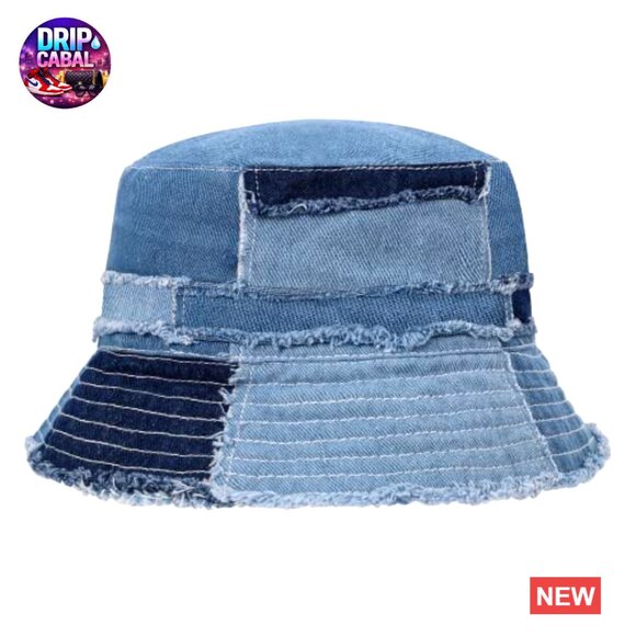 Distressed Denim Bucket Hat Packable Travel Sun Protection Cap main image 7